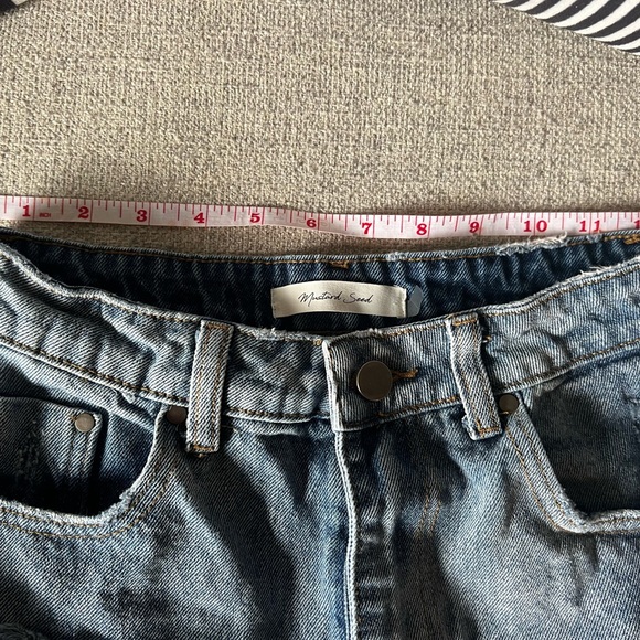 Mustard Seed Cuffed Distressed Denim Shorts - Picture 7 of 7